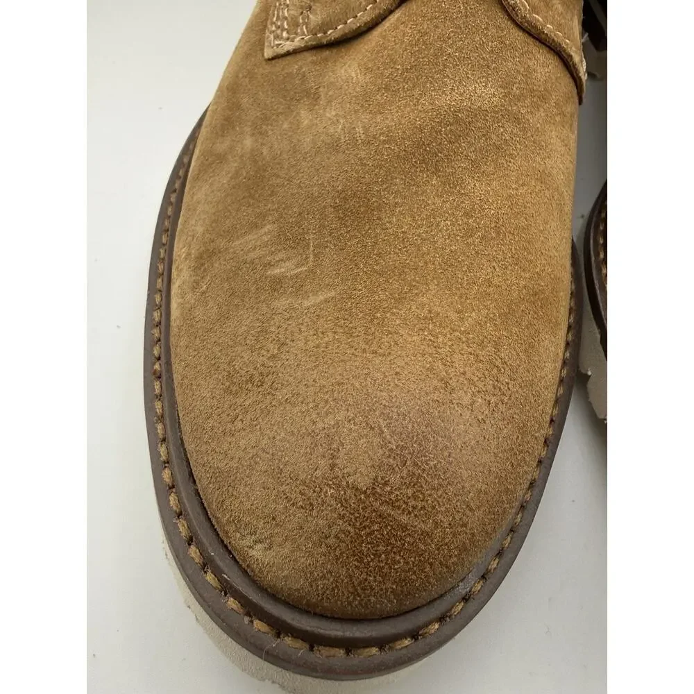 NWOB Mens Johnston & Murphy Barrett Plain Toe Boot Suede Leather Shoes Size 8.5